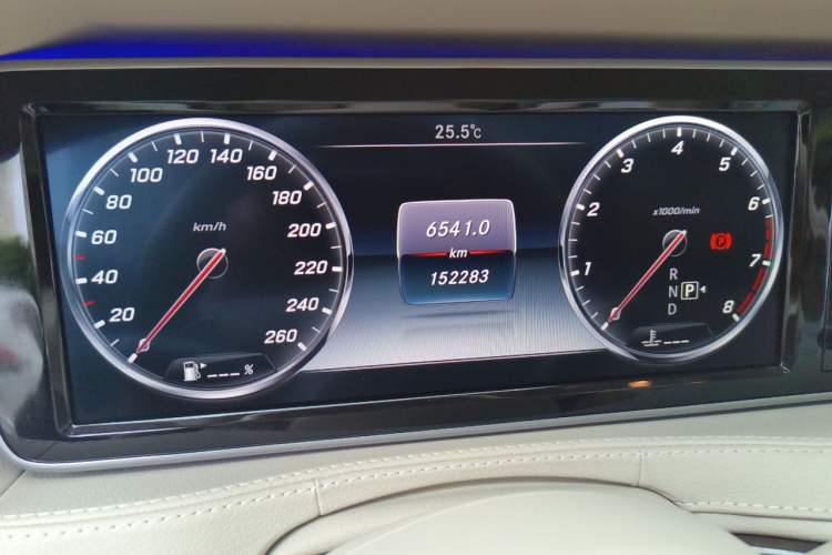 Used Mercedes-Benz S-Class 2016 S 320 L Luxury Model Odometer Close Up