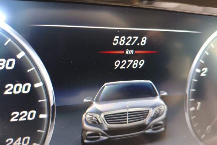 Used Mercedes-Benz S-Class 2017 S 320 L Business Model Odometer Close Up