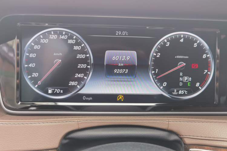 Used Mercedes-Benz S-Class 2017 S 320 L Luxury Model Odometer Close Up