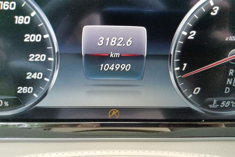 Used Mercedes-Benz S-Class  Odometer Close Up