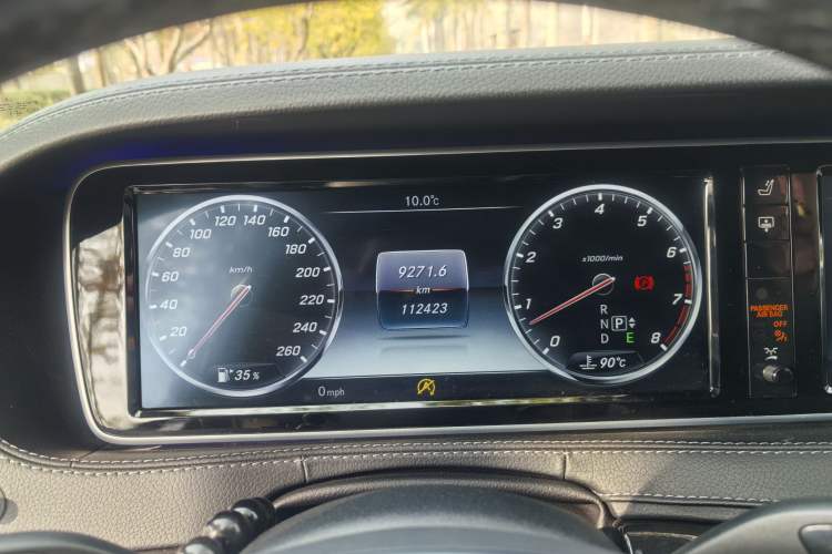 Used Mercedes-Benz S-Class 2017 S 400 L 4MATIC Odometer Close Up