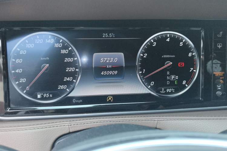 Used Mercedes-Benz S-Class 2017 S 320 L Business Model Odometer Close Up