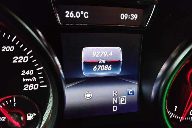 Used Mercedes-Benz S-Class  Odometer Close Up