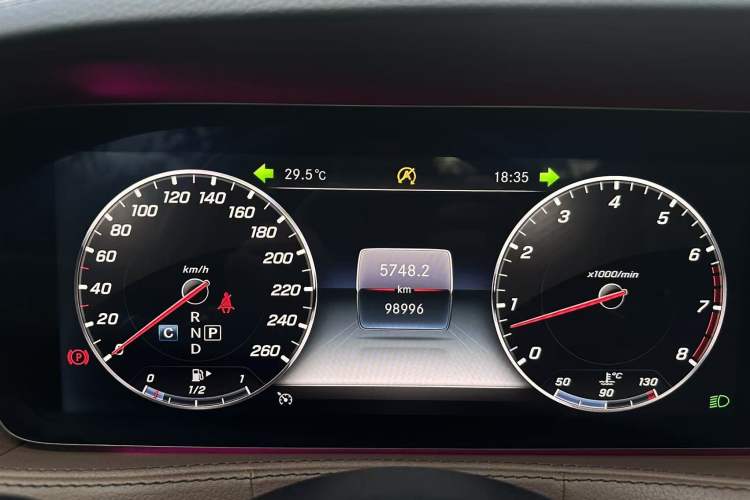 Used Mercedes-Benz S-Class 2018 S 450 L 4MATIC Excellence Special Edition Odometer Close Up