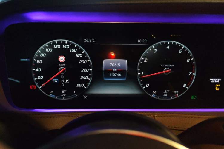 Used Mercedes-Benz S-Class 2019 S 350 L Executive Edition Odometer Close Up