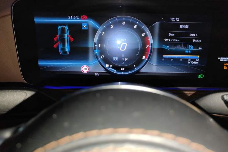 Used Mercedes-Benz S-Class 2019 S 350 L Luxury Model Odometer Close Up