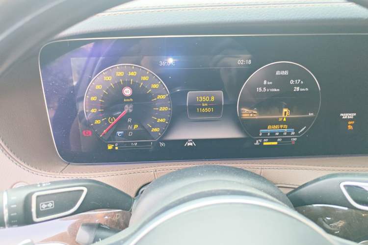 Used Mercedes-Benz S-Class 2019 S 350 L Prestige Model Ultimate Collection Odometer Close Up