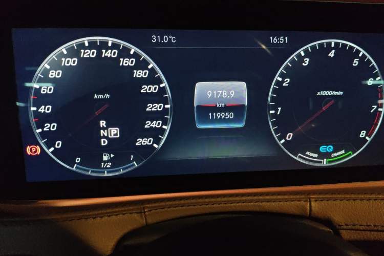 Used Mercedes-Benz S-Class 2020 S 450 L 4MATIC Exclusive Edition Odometer Close Up