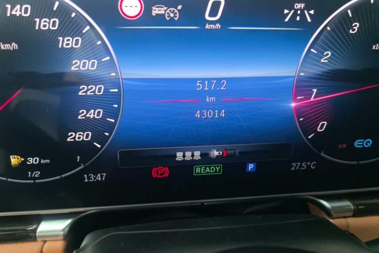 Used Mercedes-Benz S-Class 2021 S 400 L Luxury Model Odometer Close Up