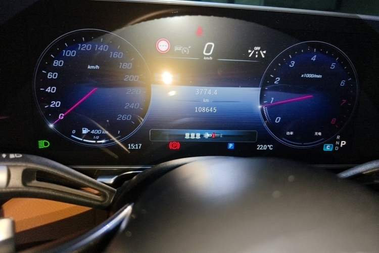 Used Mercedes-Benz S-Class 2021 S 400 L Luxury Model Odometer Close Up