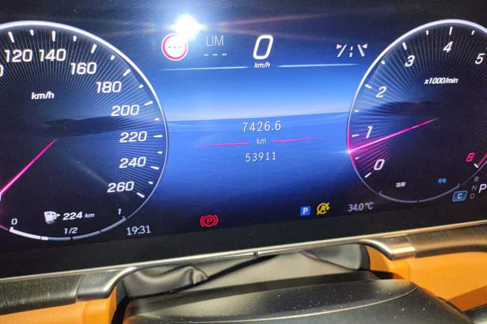 Used Mercedes-Benz S-Class 2021 S 400 L Business Model Odometer Close Up