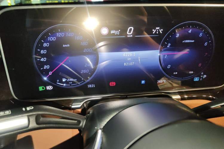 Used Mercedes-Benz S-Class 2021 S 400 L Luxury Model Odometer Close Up