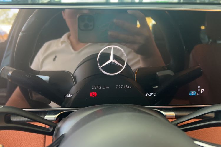 Used Mercedes-Benz S-Class 2021 S 400 L Business Model Odometer Close Up