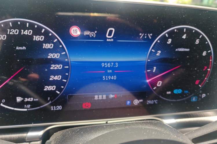 Used Mercedes-Benz S-Class 2022 S 400 L Business Model Odometer Close Up