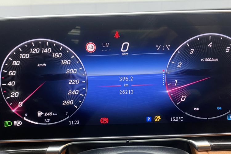 Used Mercedes-Benz S-Class 2022 Revised S 400 L Luxury Edition Odometer Close Up