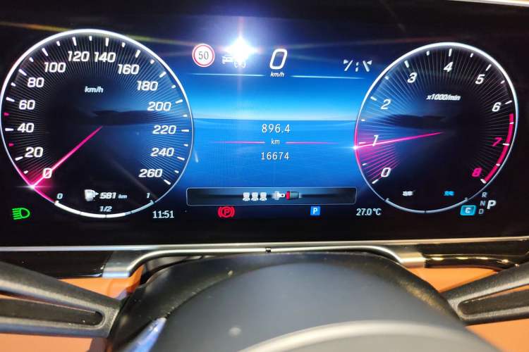 Used Mercedes-Benz S-Class 2023 Updated S 400 L Luxury Edition Odometer Close Up