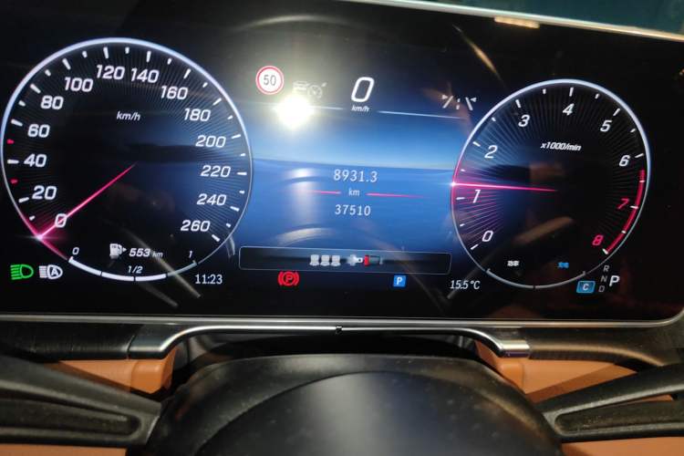 Used Mercedes-Benz S-Class 2023 S 400 L Business Model Odometer Close Up