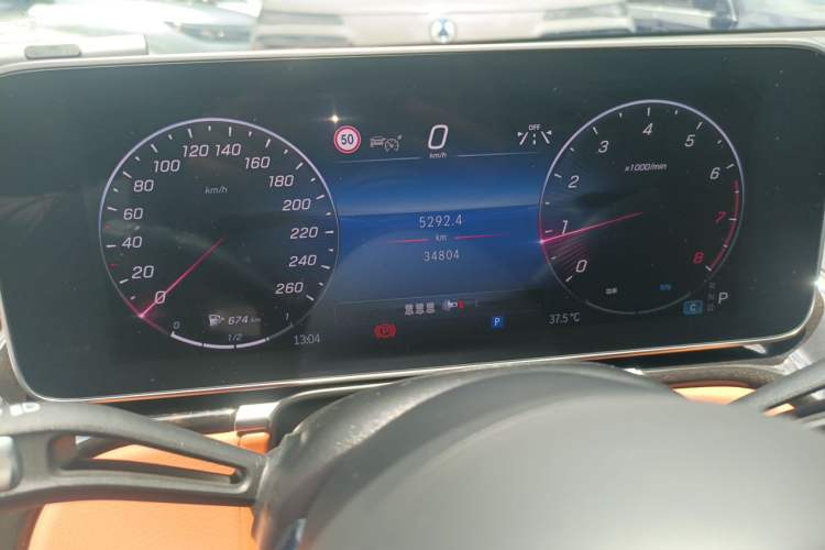 Used Mercedes-Benz S-Class 2023 S 400 L Luxury Model Odometer Close Up