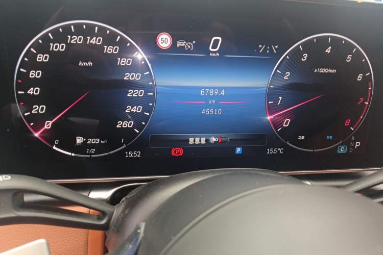 Used Mercedes-Benz S-Class 2024 S 400 L Business Model Odometer Close Up
