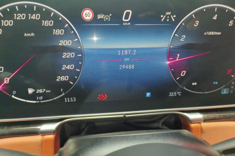 Used Mercedes-Benz S-Class 2024 S 400 L Luxury Model Odometer Close Up