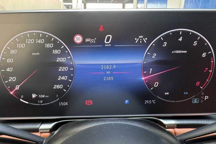 Used Mercedes-Benz S-Class 2025 S 400 L Business Model Odometer Close Up