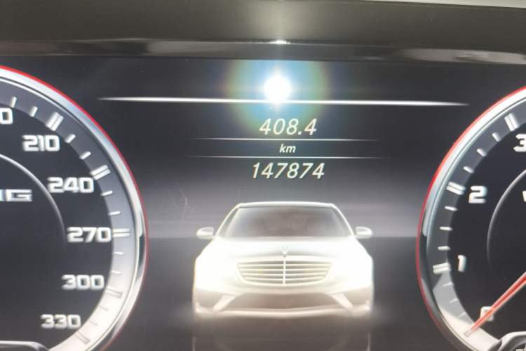 Used Mercedes-Benz S-Class AMG 2014 AMG S 63 L 4MATIC Odometer Close Up