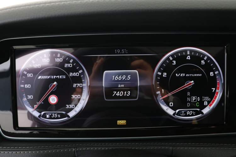 Used Mercedes-Benz S-Class AMG 2014 AMG S 63 L 4MATIC Odometer Close Up