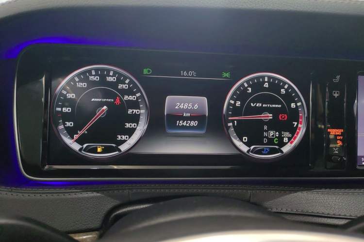 Used Mercedes-Benz S-Class AMG 2015 AMG S 63 L 4MATIC Odometer Close Up