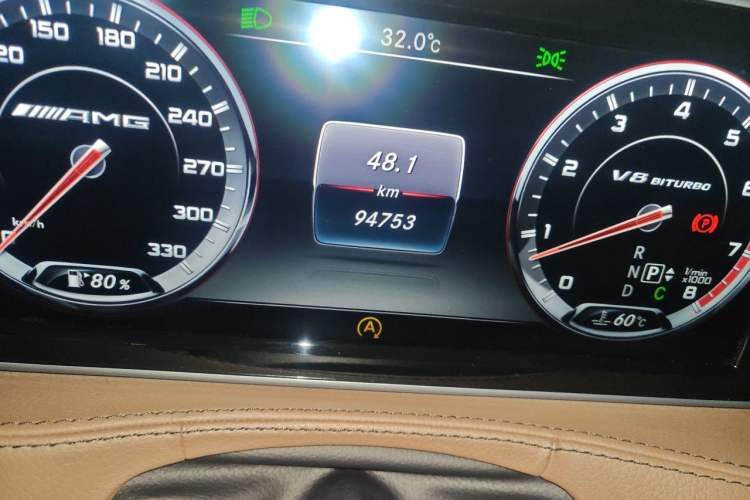 Used Mercedes-Benz S-Class AMG 2015 AMG S 63 L 4MATIC Odometer Close Up
