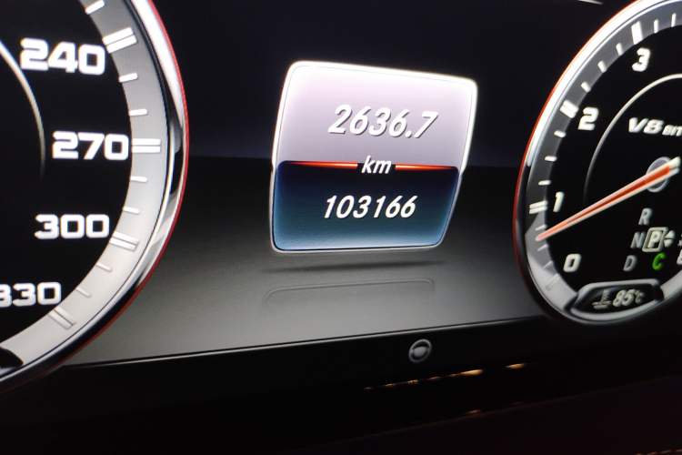 Used Mercedes-Benz S-Class AMG 2015 AMG S 63 4MATIC Coupe Odometer Close Up