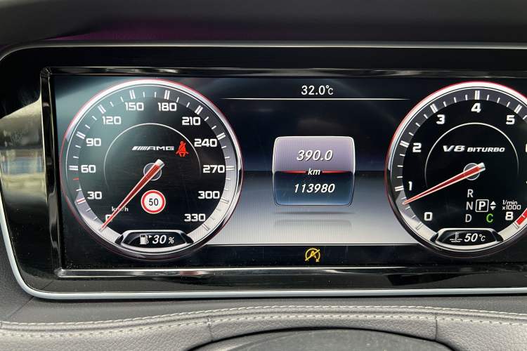 Used Mercedes-Benz S-Class AMG 2016 AMG S 63 L 4MATIC Odometer Close Up
