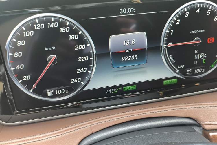 Used Mercedes-Benz S-Class New Energy 2016 S 500 e L Odometer Close Up