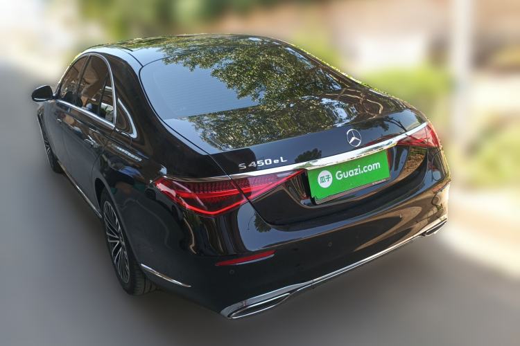 Used Mercedes-Benz S-Class New Energy 2023 S 450 e L Plug-in Hybrid Sedan Rear Left 45 Deg