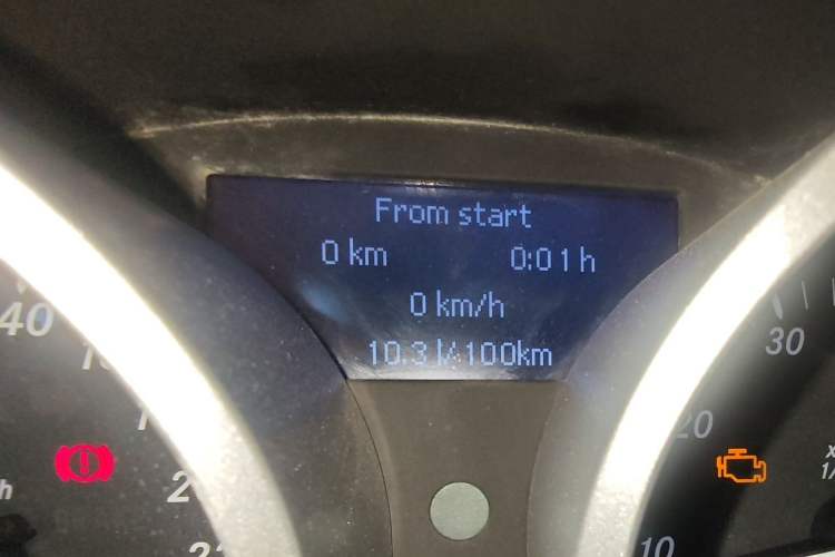 Used Mercedes-Benz SLK-Class 2010 SLK 200K Odometer Close Up