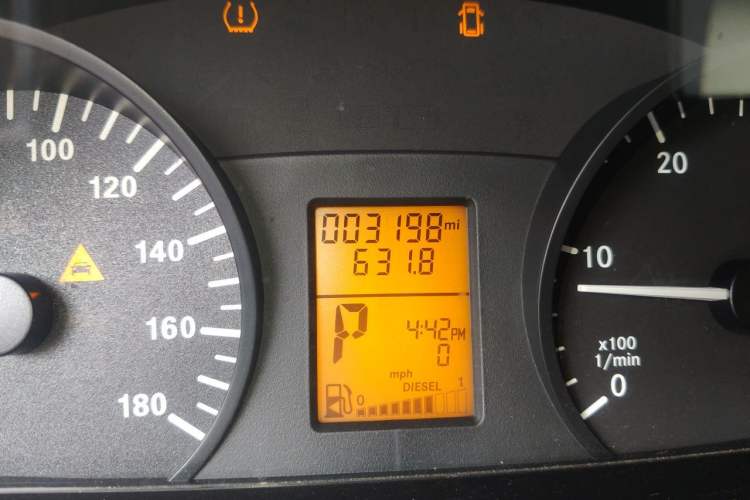 Used Mercedes-Benz Sprinter  Odometer Close Up