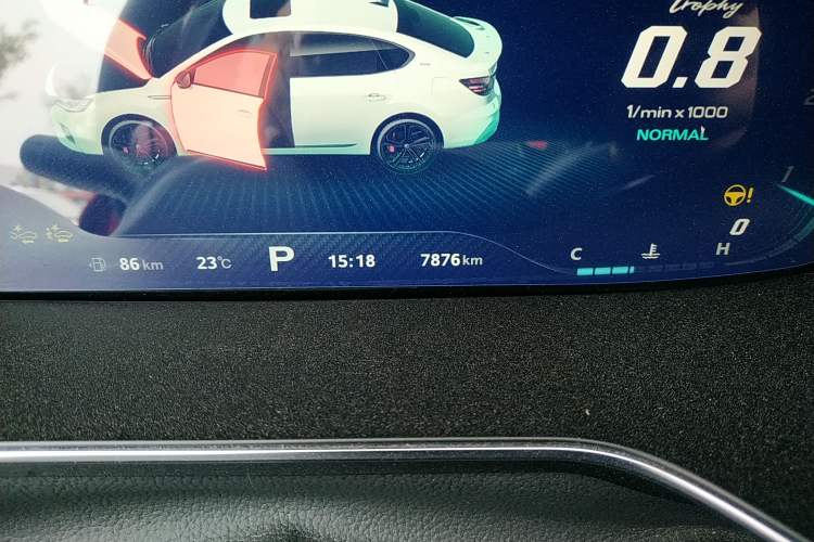 Used MG 6 2020 1.5T Automatic Trophy Smart Drive Flagship Edition Odometer Close Up