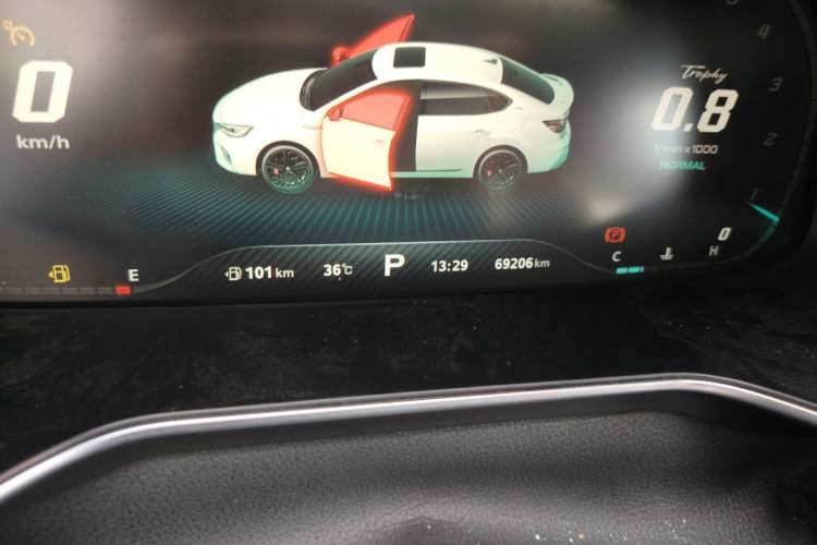 Used MG 6 2020 1.5T Automatic Trophy Flagship Edition Odometer Close Up