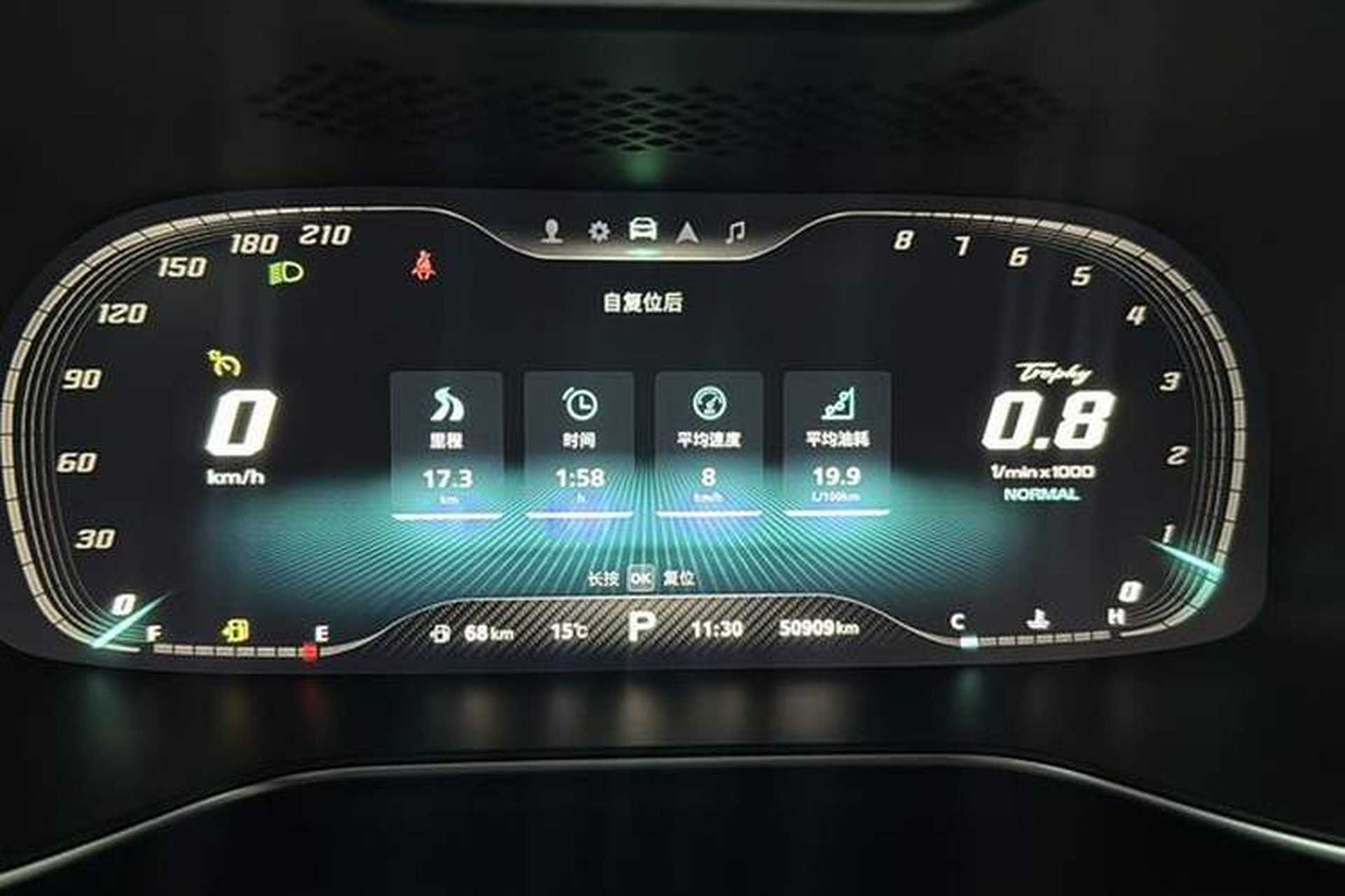 Used MG 6 2021 Pro 1.5T Automatic Trophy Flagship Edition Odometer Close Up
