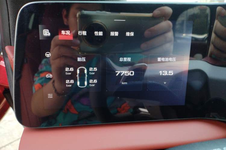 Used MG Cyberster 2024 520 km Legendary All-Wheel-Drive Version Odometer Close Up