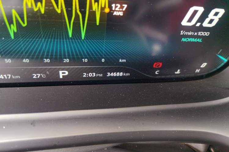 Used MG HS 2018 30T Automatic Two-Wheel Drive Trophy Edition—High-Octane V-Model Odometer Close Up