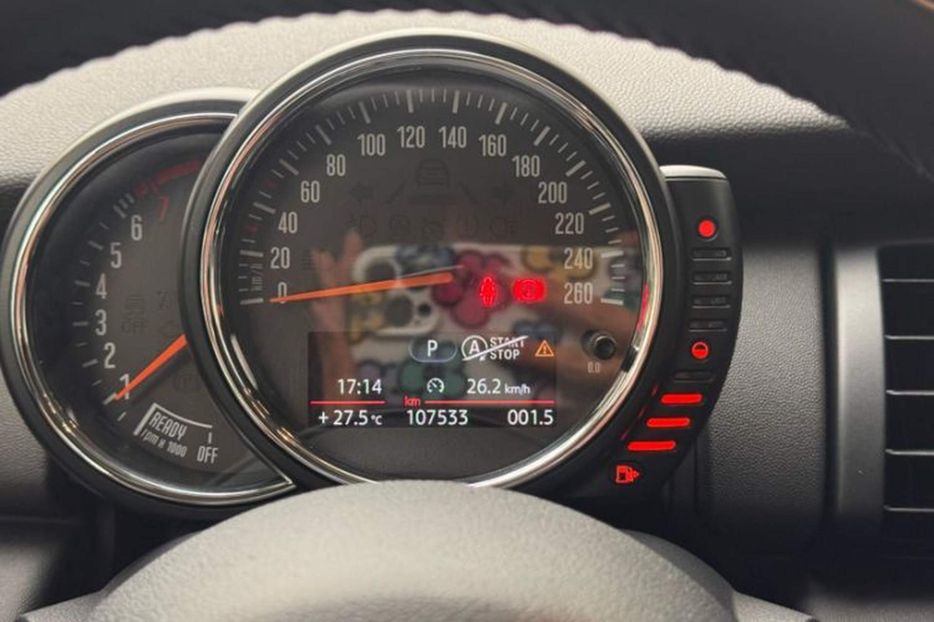Used MINI 2015 1.2T ONE Five-Door Edition Odometer Close Up