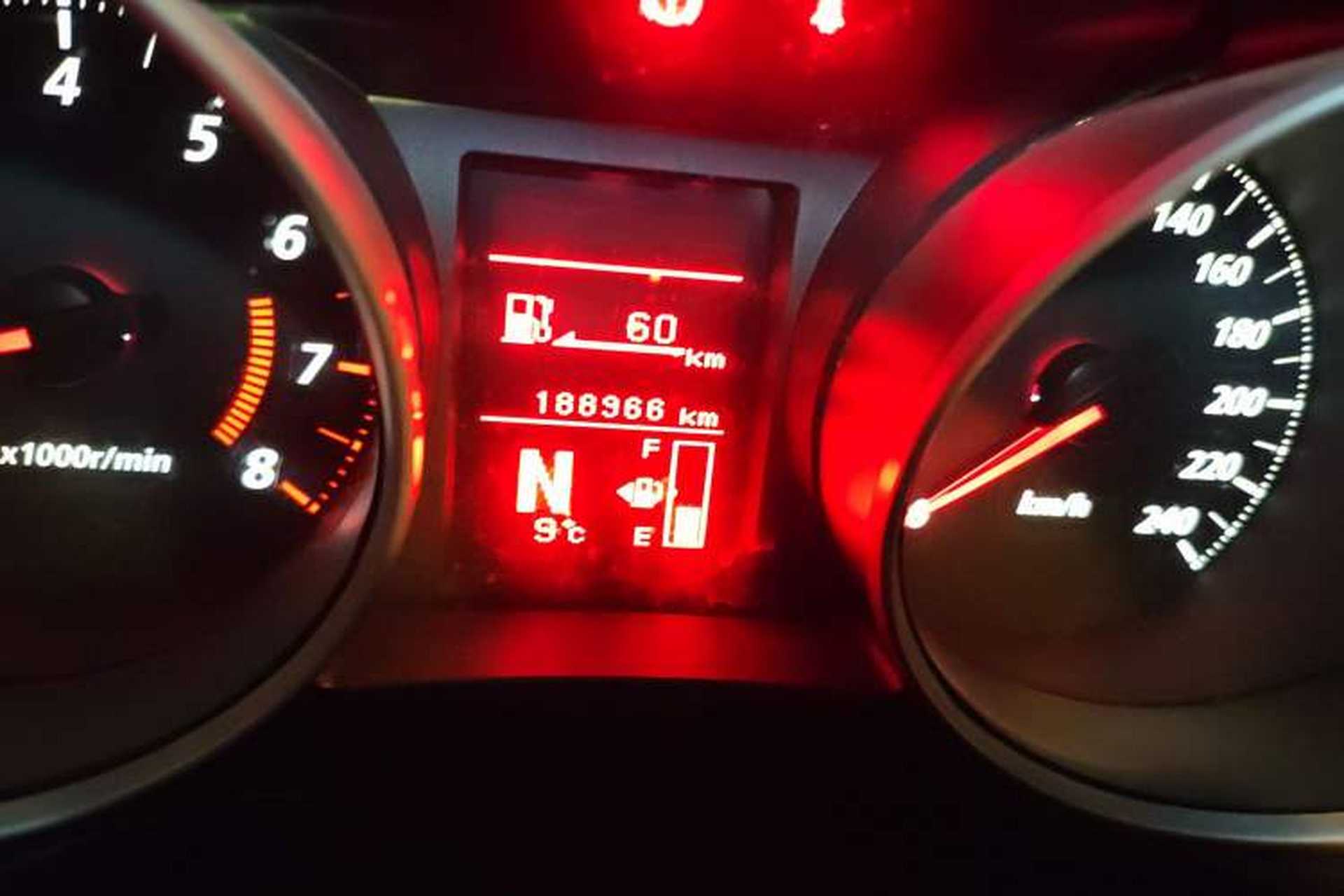 Used Mitsubishi ASX 2013 2.0L CVT Two-Wheel Drive Elite Edition Odometer Close Up