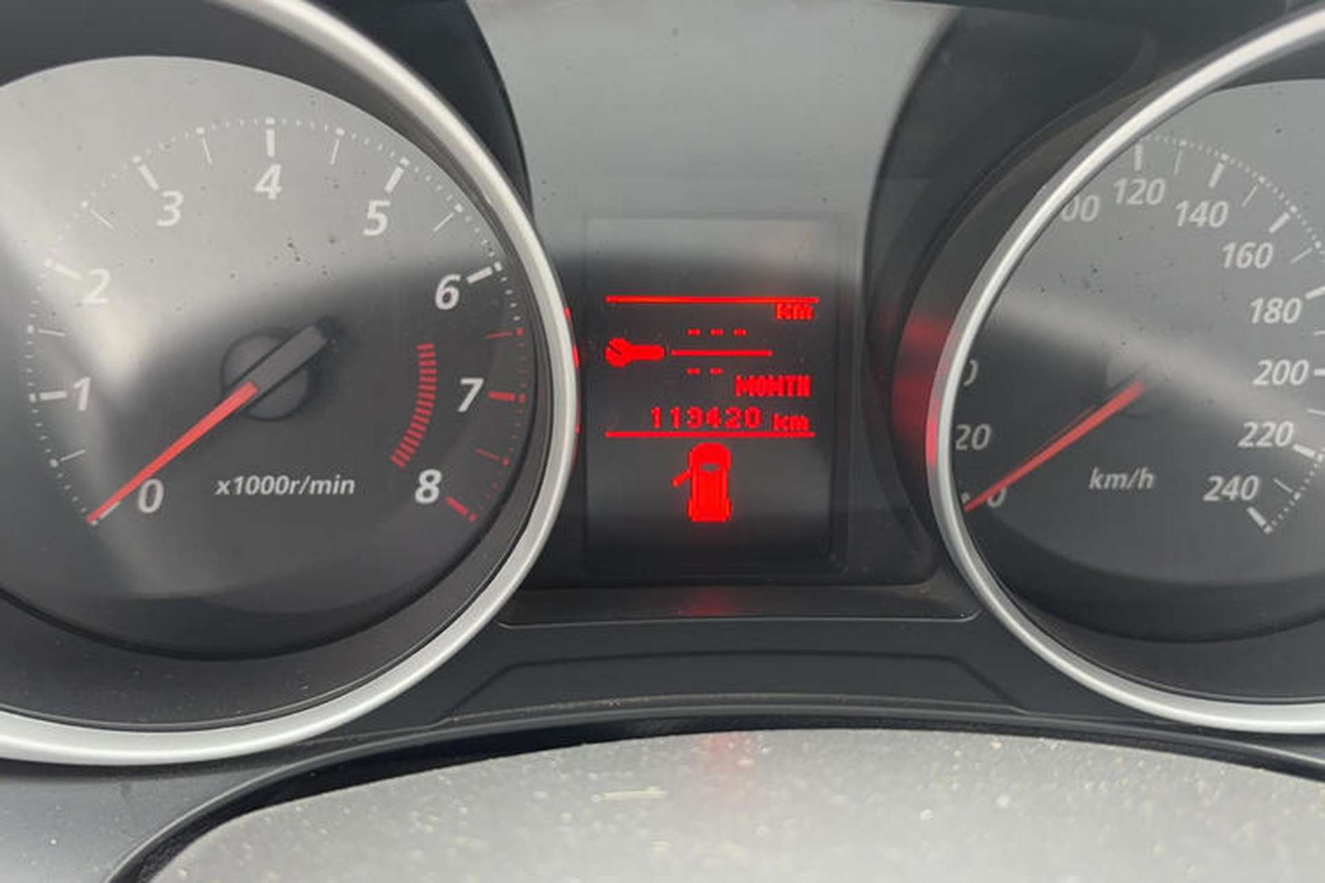 Used Mitsubishi ASX 2013 2.0L CVT Two-Wheel Drive Elite Edition Odometer Close Up
