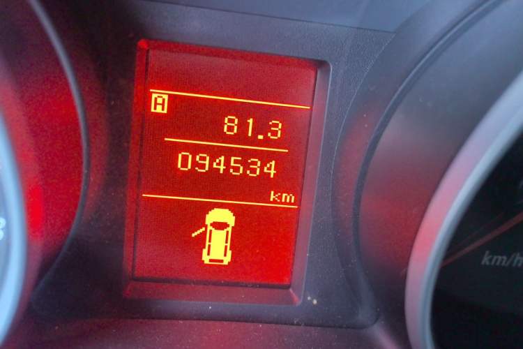 Used Mitsubishi ASX 2013 2.0L Manual Two-Wheel Drive Comfort Edition Odometer Close Up