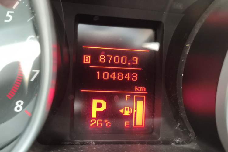 Used Mitsubishi ASX 2013 2.0L CVT Two-Wheel Drive Elite Edition Odometer Close Up