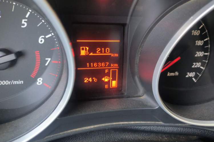 Used Mitsubishi ASX 2013 2.0L Manual Two-Wheel Drive Comfort Edition Odometer Close Up