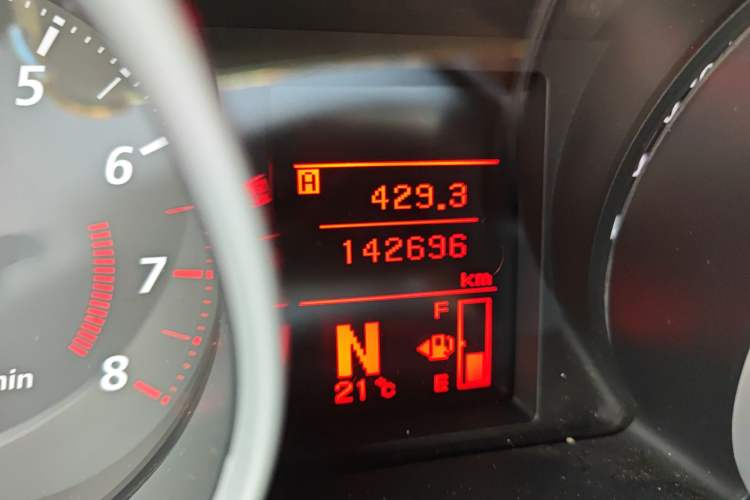 Used Mitsubishi ASX 2013 2.0L CVT Two-Wheel Drive Elite Edition Odometer Close Up