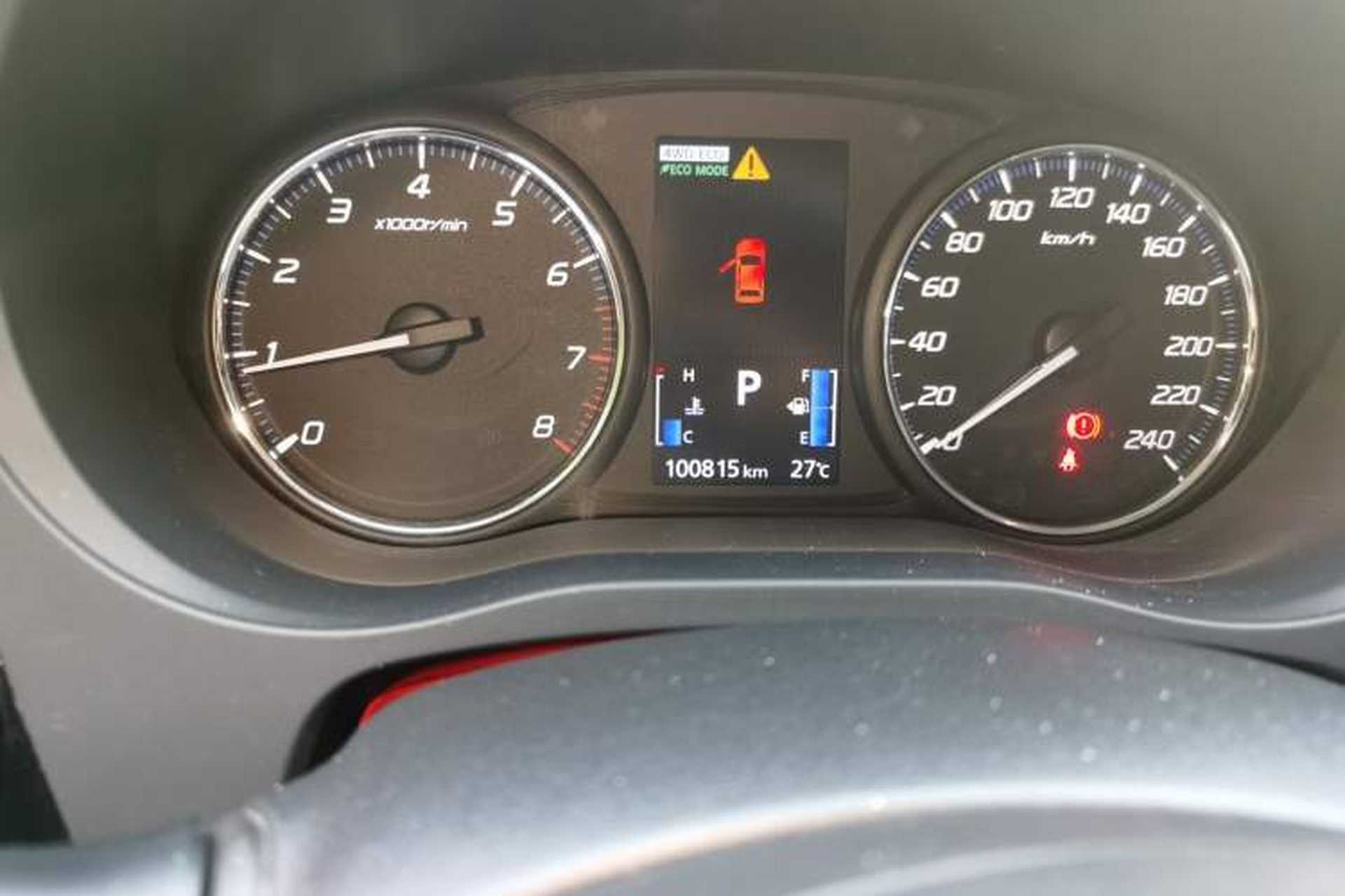 Used Mitsubishi Outlander 2016 2.4L 4x4 Luxury Edition 7-Seater Odometer Close Up