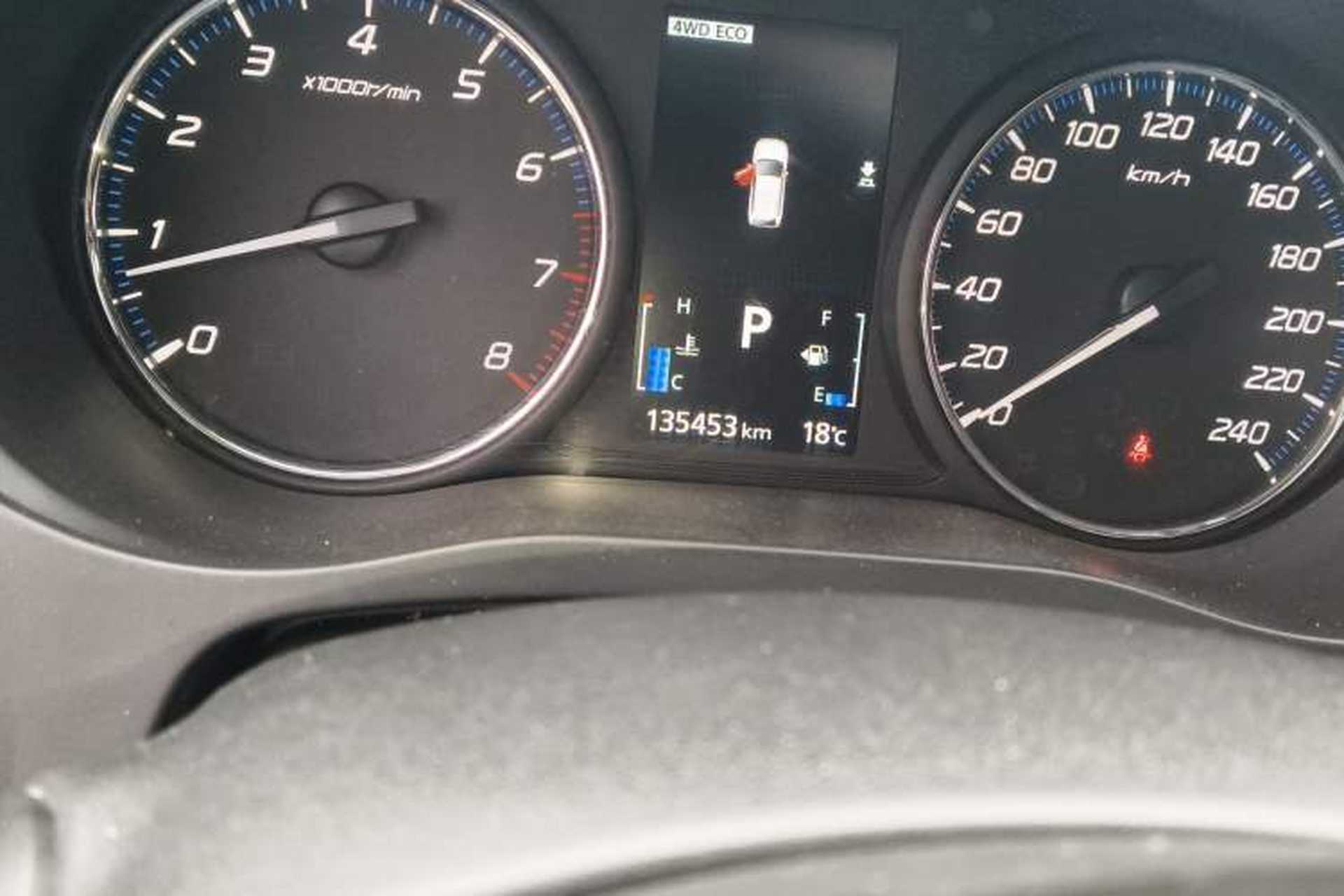 Used Mitsubishi Outlander 2018 2.4L 4x4 Elite Edition 5 Seats Odometer Close Up