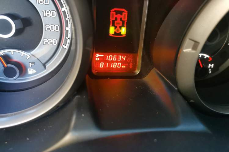 Used Mitsubishi Pajero  Odometer Close Up